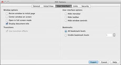 Print options panels in Libre for saving a PDF.