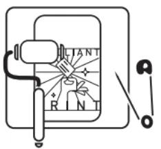 A graphic of a roller and pin to smooth bubbles out of a decal, floor graphic or cling.