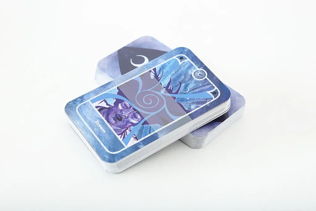 Two decks of cards stacked on top of each other with a clear belly band.