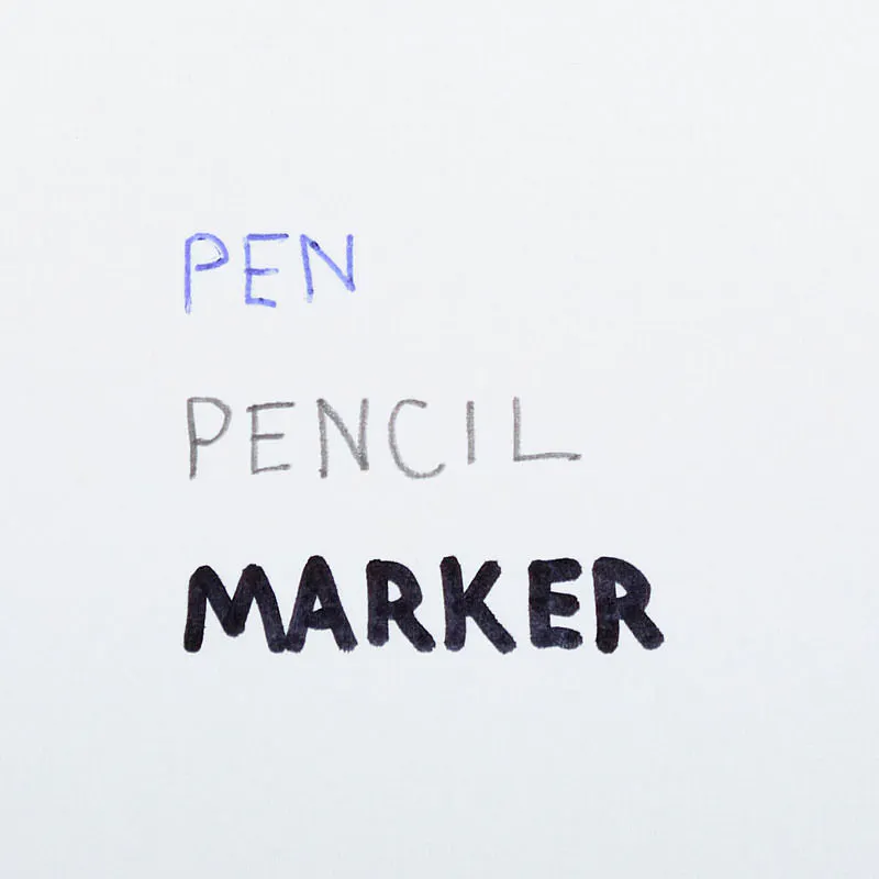 A pen, pencil and marker written on linen paper stock.